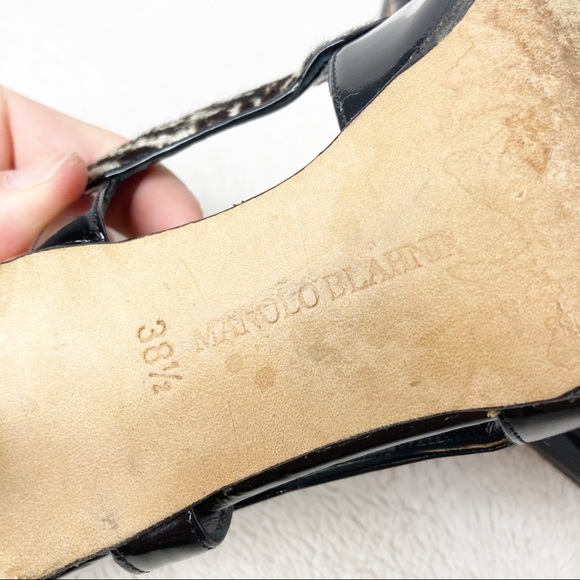 Manolo Blahnik size 38.5 black and white pumps - Picture 8 of 9